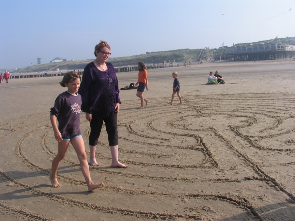 Chartres labyrinth on the beach